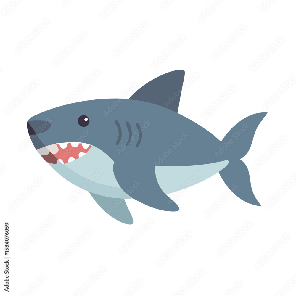 Fototapeta premium shark vector illustration