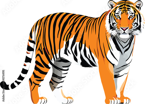 Cute cartoon a illustrator vector Bengal tiger