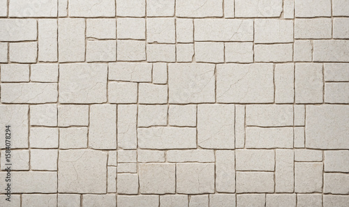 Wallpaper Mural a rustic stone wall texture with beige tiles in an irregular pattern for a background Torontodigital.ca