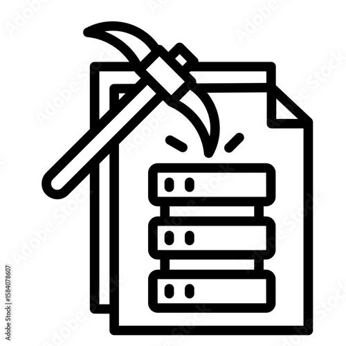 Data Mining  Icon Element For Design
