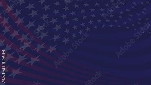 Elegant abstract background featuring dark blue tones, star patterns, and smooth wavy lines perfect for modern designs, digital projects, presentations, and creative artwork