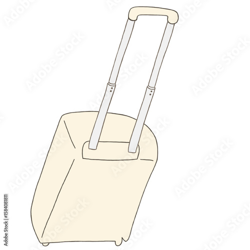 キャリー　旅行　趣味　イラスト　白　単体　　イラスト