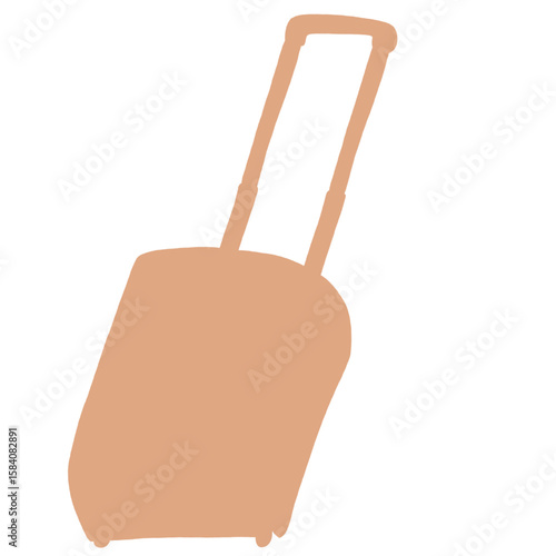 キャリー　旅行　趣味　イラスト　オレンジ　単体　シークレット