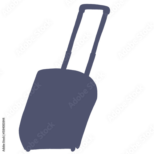 キャリー　旅行　趣味　イラスト　濃い青色　単体　シークレット