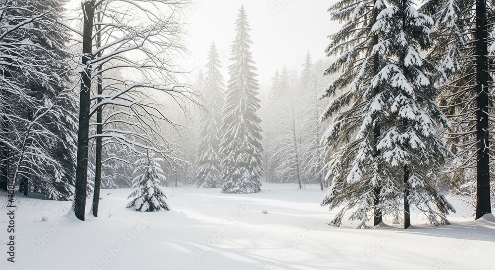 Fototapeta premium snow covered trees