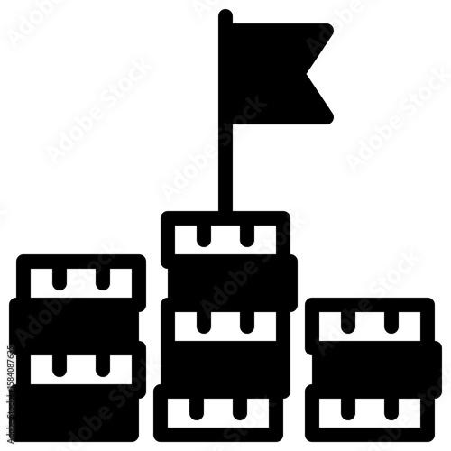 succes icon vector with solid style