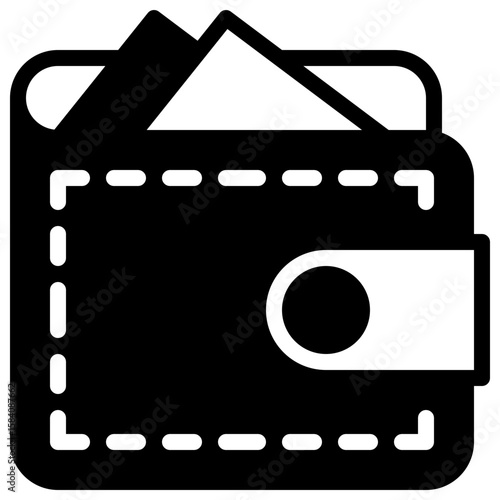 wallet icon vector with solid style