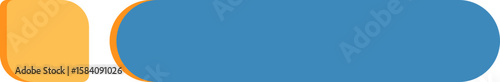 blue expandable element display with orange tone color