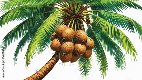 coconut tree with coconut