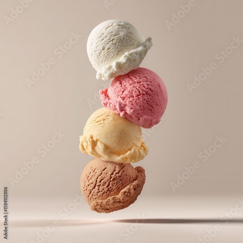 Stacked Ice Cream Scoops