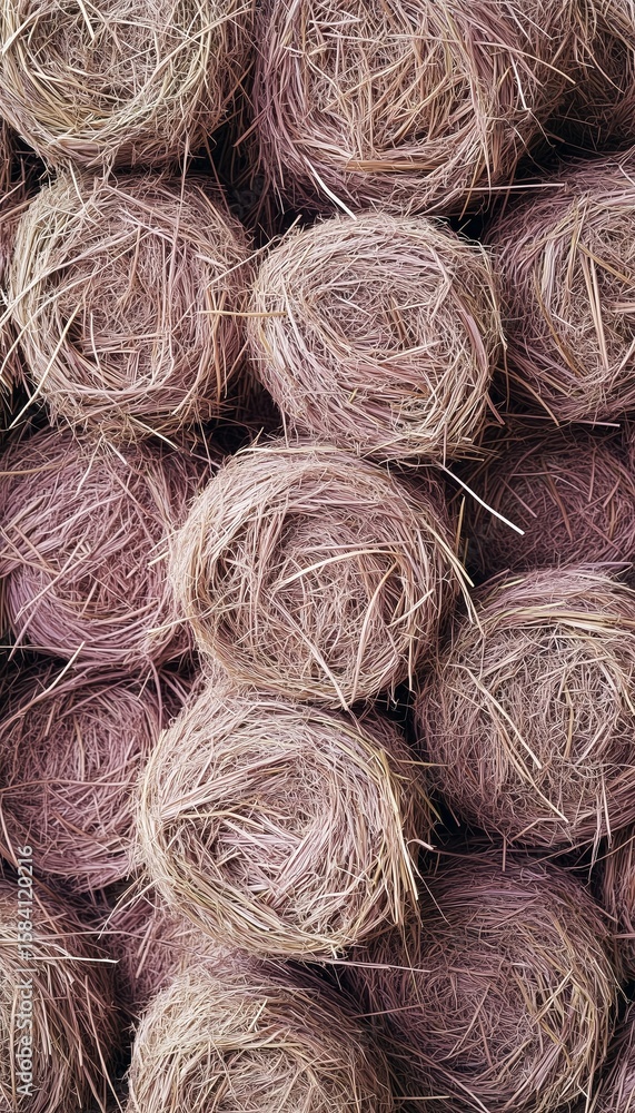 Dried hay grass roll after harvesting on farm field, story natural background Dried hay grass roll after harvesting on farm field, story natural background