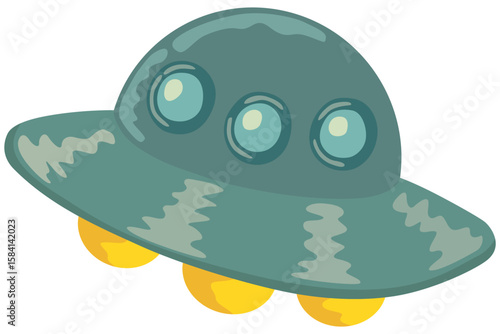 シンプルなユーフォーのイラスト ベクター素材