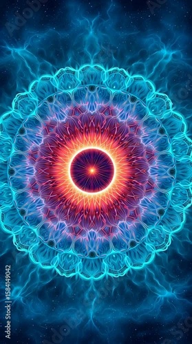 Wallpaper Mural a stunning artistic mandala with vibrant colors and intricate patterns that invite the viewer to explore its depths Torontodigital.ca