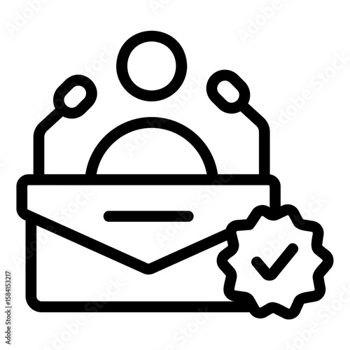 politician Line Icon