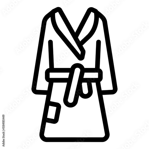 bathrobe Line Icon