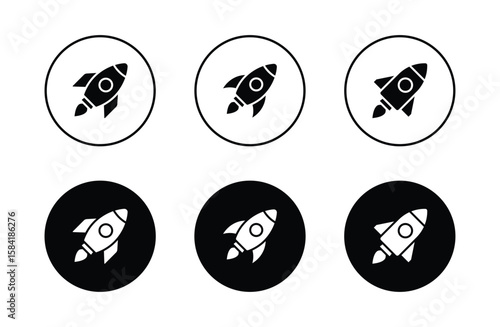 Rocket icon. Rocket launched icon vector.