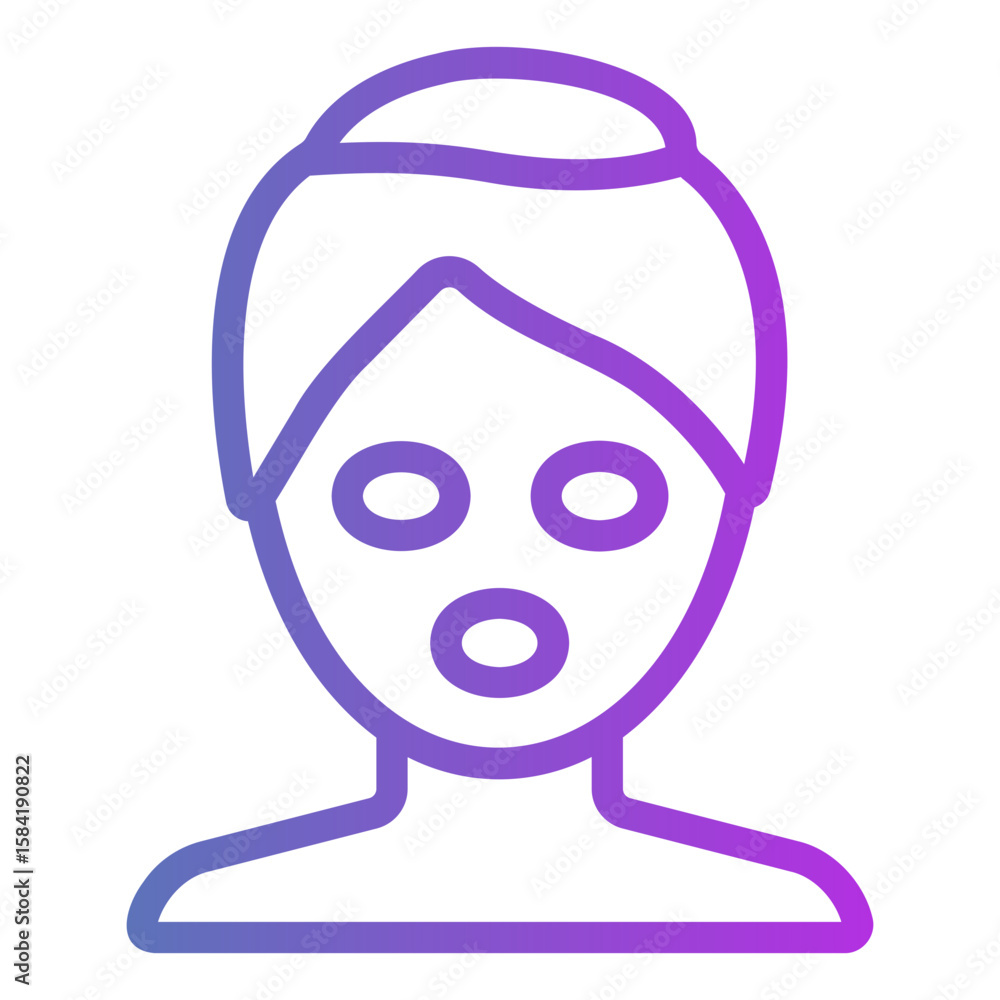 Obraz premium face mask Gradient icon