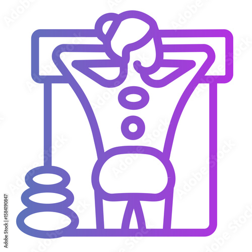 hot stone Gradient icon