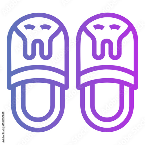 slippers Gradient icon