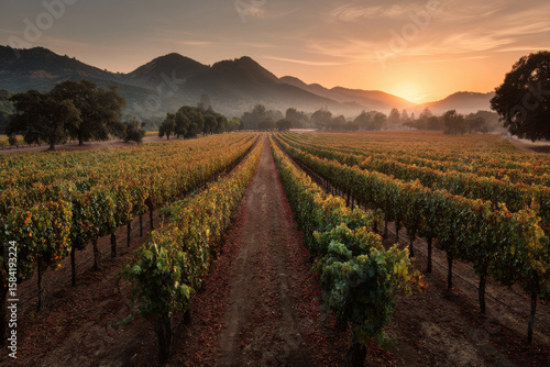 breathtaking sunsets captured across  different countries showcasing stunning vineyard landscapes