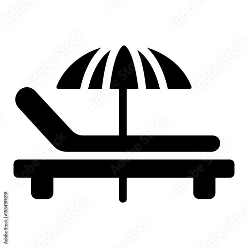 sun bed Solid icon