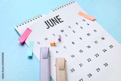 Calendar with office statio...