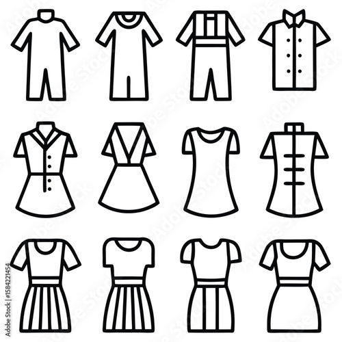 Clothing Icons Collection fashion apparel