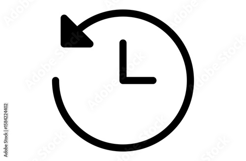 履歴のシンプルな線画のUIアイコン