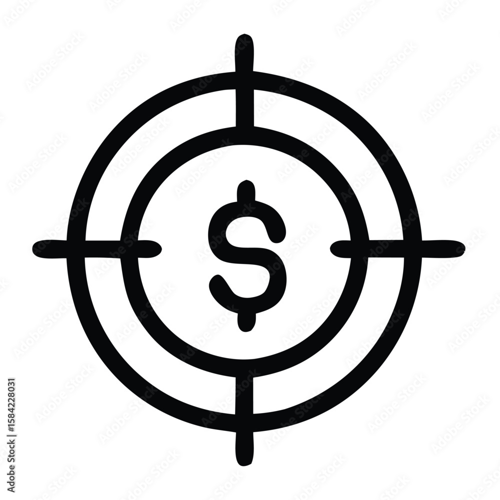 Target dollar symbol icon money finance Target dollar symbol icon money finance