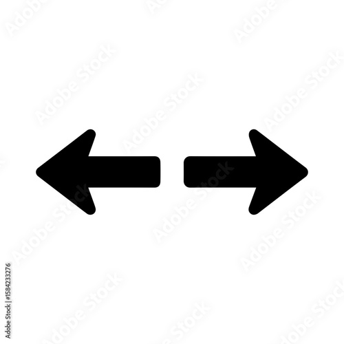 Pedestrian walkway signage left and right arrow icon with transparent background representing footpath direction options and safe walking routes
