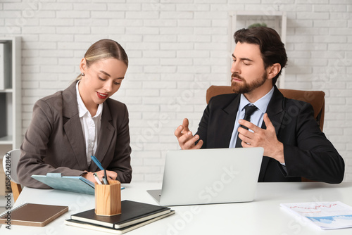 Young business colleagues h...