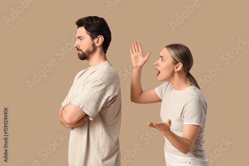 Angry young woman shouting ...