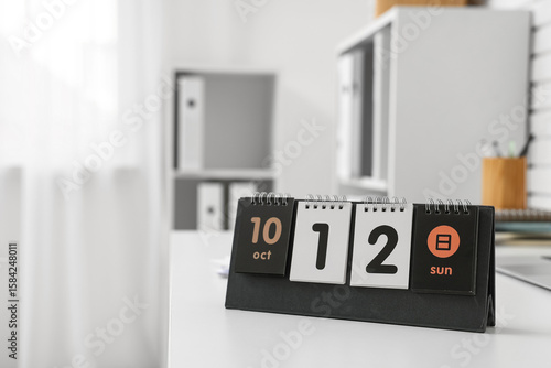 Desk calendar displaying oc...