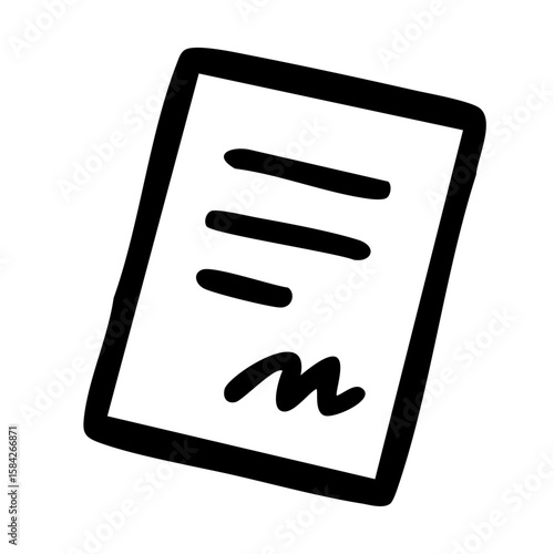 レシート　線画　手書き