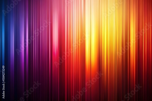 Vibrant vertical stripes of color transitioning from blue to purple to red to orange and yellow