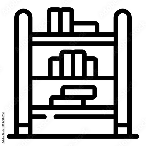 Book Shelf Outline Icon