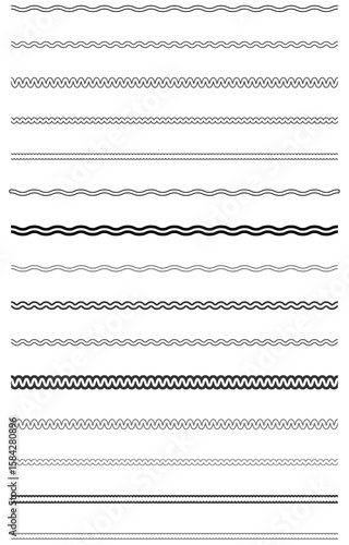 波線ライン素材セット