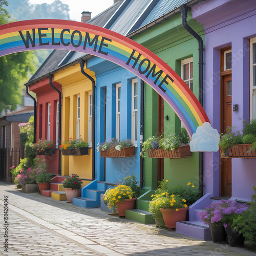 Fototapeta Naklejka Na Ścianę i Meble -  colorful houses in the city