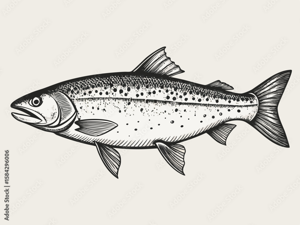 Fototapeta premium salmon illustration