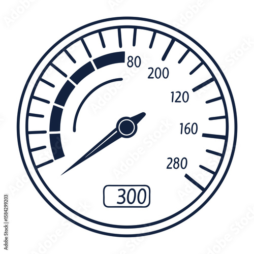 Round speedometer graphic design