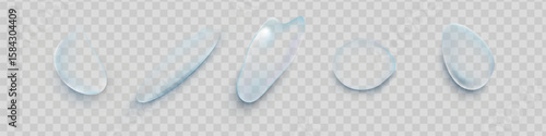 Water rain drops or steam shower isolated on transparent background. Realistic pure droplets condensed. Vector clear vapor water bubbles on window glass surface for your design.