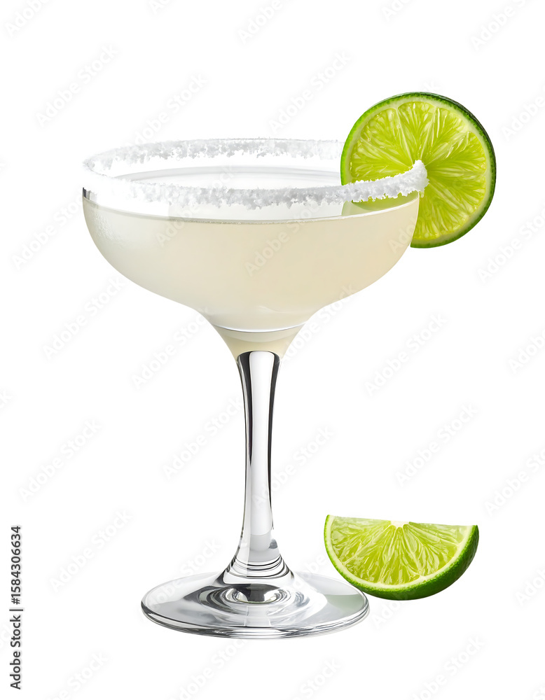 custom made wallpaper toronto digitalElegant cocktail with a salt-rimmed glass, lime garnish, and a slice isolated on transparent background.