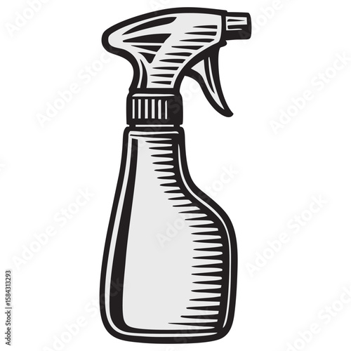 Hand Sprayer silhouette image on a white background