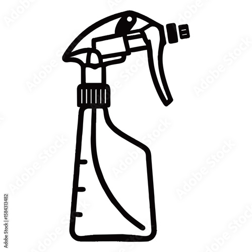 Hand Sprayer silhouette image on a white background