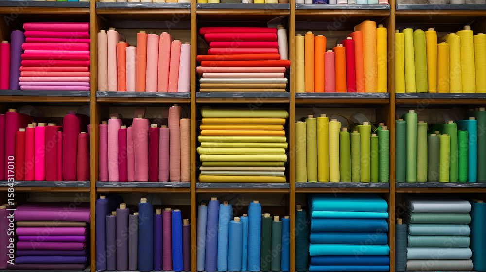 Fototapeta premium Vibrant Rainbow Fabric Collection