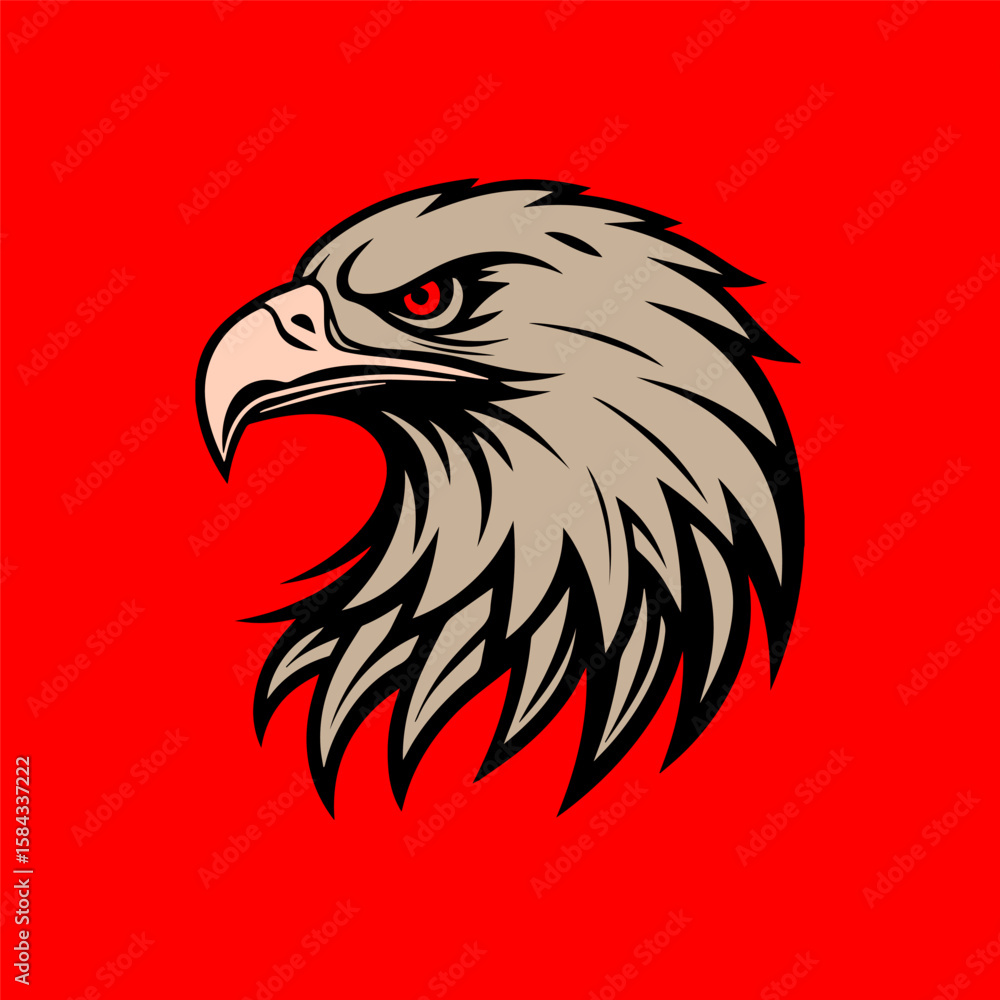 Obraz premium eagle head symbol vector illustration