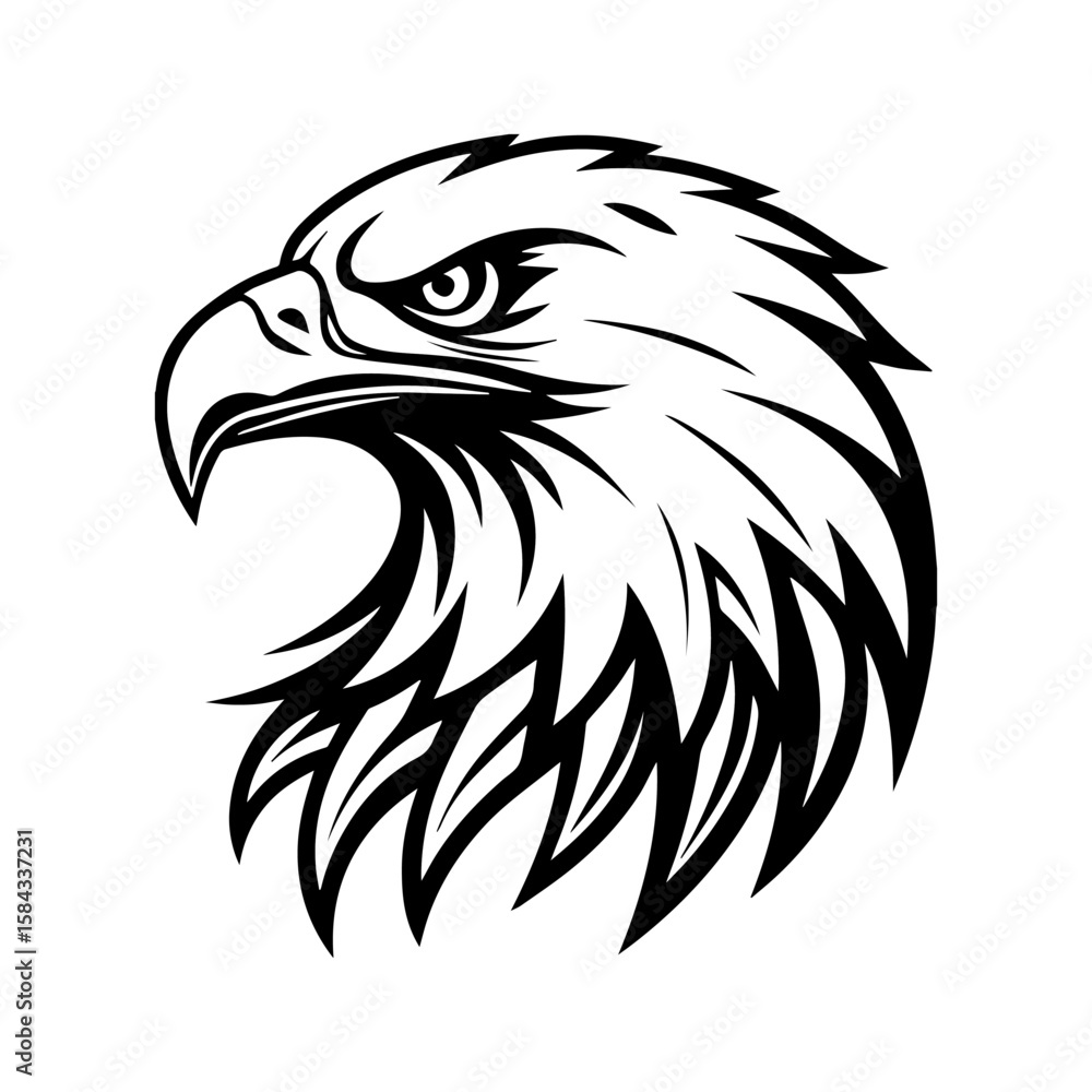 Obraz premium eagle head symbol vector illustration