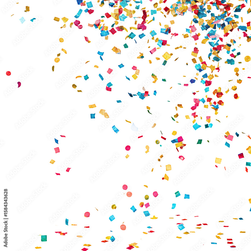 Vibrant falling confetti pattern isolated on black background abstract colorful scatter design art Vibrant falling confetti pattern isolated on black background abstract colorful scatter design art