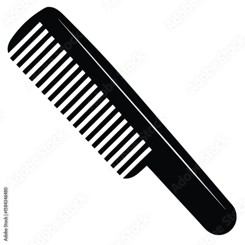 Stylized Black Hair Comb for Hair Styling and Grooming Needs