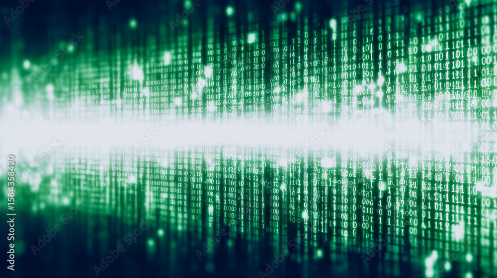 Digital Matrix: A visualization of data streams with binary code, a conceptual image evoking the complexity of information technology. Digital Matrix: A visualization of data streams with binary code, a conceptual image evoking the complexity of information technology.